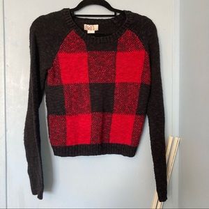 “Plaid” Cropped Sweater